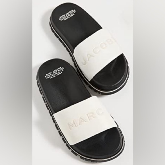 MARC JACOBS NIB Mens The Slide Size EU 44. Color White and Black main image 9
